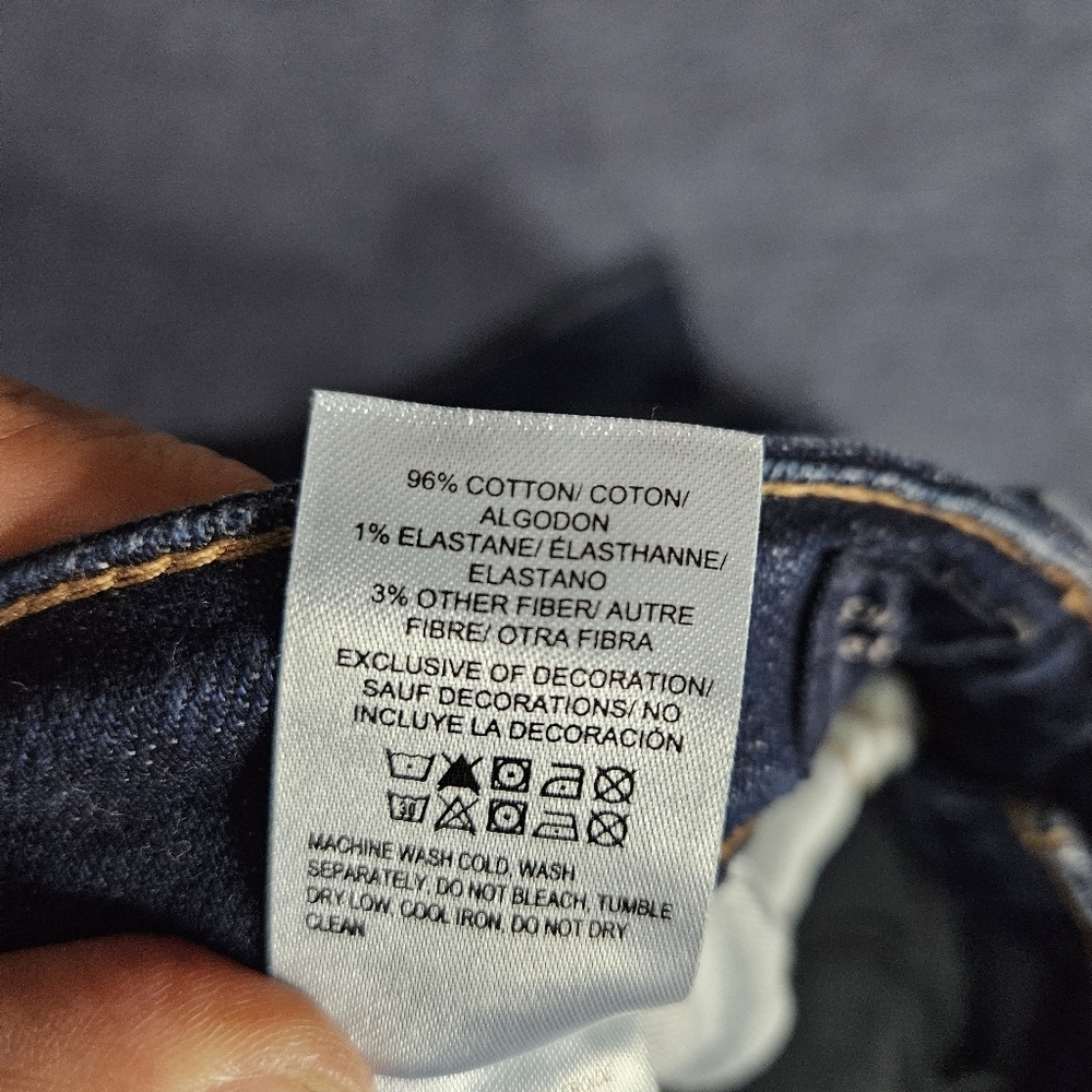 Lucky Brand Mid-rise Straight Leg Blue Denim Jeans Size 12/31 Ankle - Picture 9 of 12